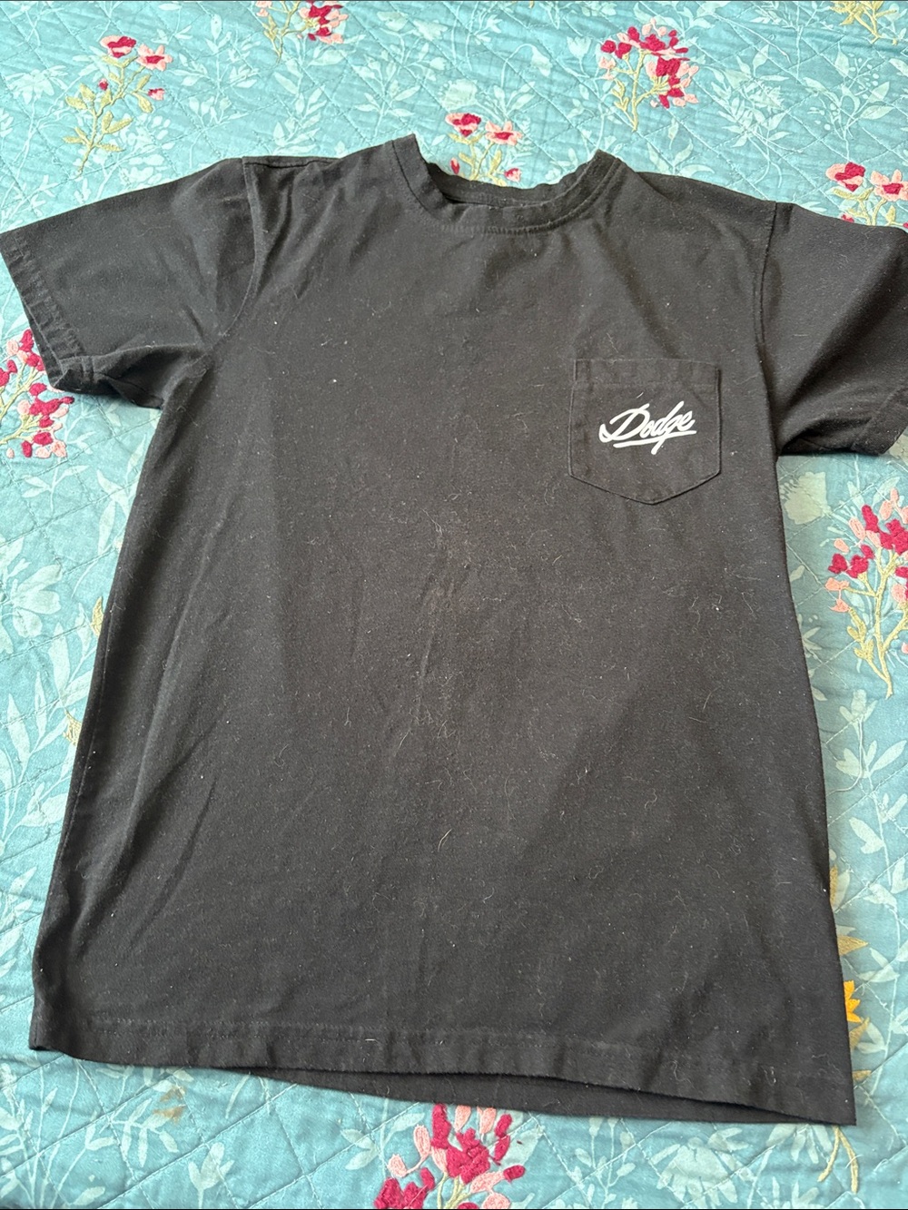 Dodger Script Pocket Short-Sleeve Tee - Black